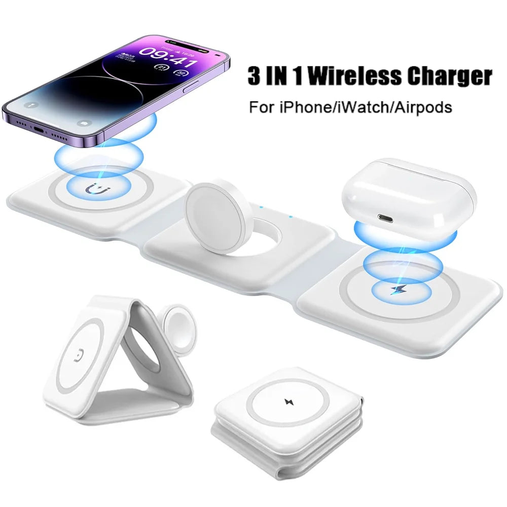 PurePick 3-in-1 Magnetic Wireless Charger
