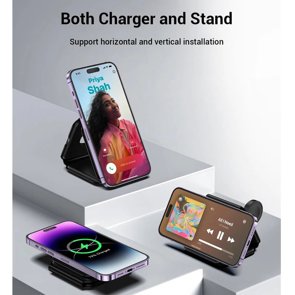 PurePick 3-in-1 Magnetic Wireless Charger